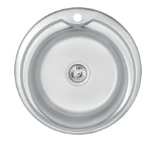 Кухонна мийка Lidz 510-D 0,8 мм Satin (LIDZ510DSAT)