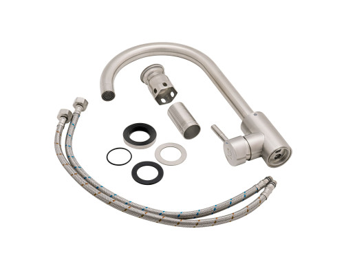 Змішувач для кухні Lidz Aria 015F (k35) LDARI015FNKS21689 Nickel