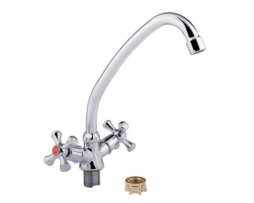 Змішувач для кухні Lidz Lamb 271F двохвентильний LDLAM271FCRM21889 Chrome
