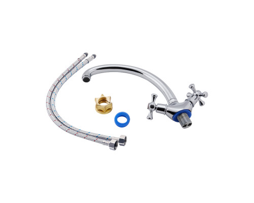 Змішувач для кухні Lidz Lamb 273F двохвентильний LDLAM273FCRM21890 Chrome
