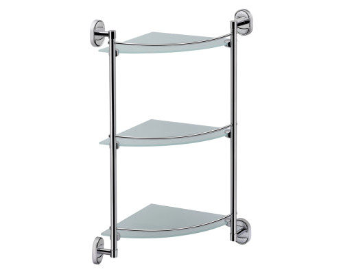 Полиця кутова Lidz Oreo 1003 скляна 3 ярусна LDORE1003CRM22182 Chrome
