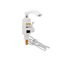 Проточний кран-водонагрівач кухонний для кухні Lidz Warm 057 LDWAR057WCR24983 White / Chrome