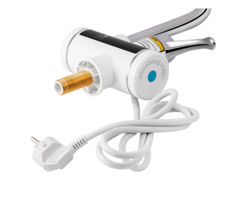Проточний кран-водонагрівач кухонний для кухні Lidz Warm 058 LDWAR058WCR24985 White / Chrome