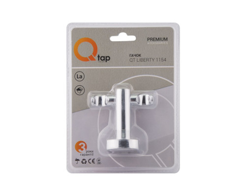 Гачок Qtap Liberty подвійний QTLIBCRM1154 Chrome