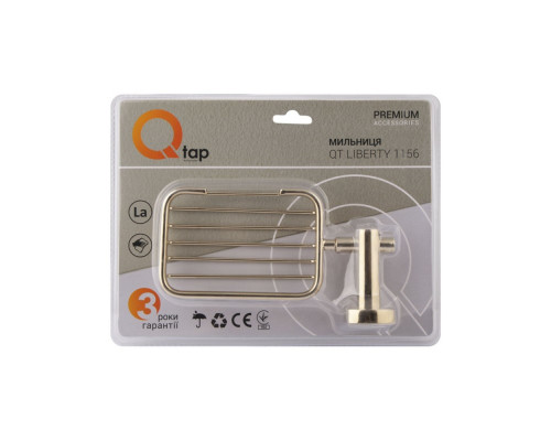 Мильниця Qtap Liberty настінна QTLIBORO1156 Gold