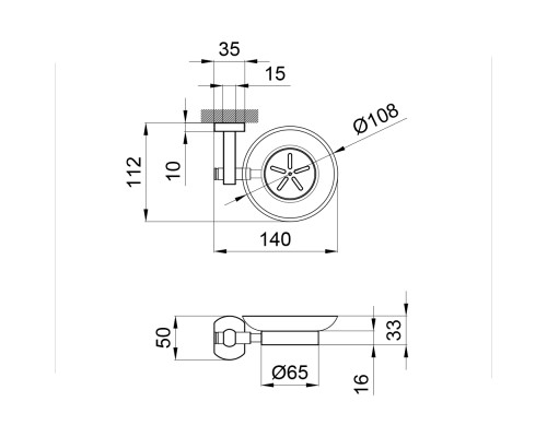 Мильниця Qtap Liberty настінна QTLIBANT1159 Antic Bronze