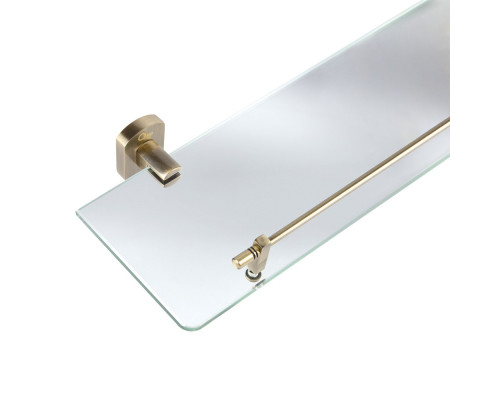 Полиця універсальна Qtap Liberty скляна 600 мм QTLIBANT1153 Antic Bronze