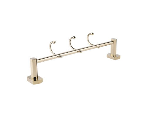 Тримач для рушника Qtap Liberty 3 гачка 365 мм QTLIBORO11543 Gold