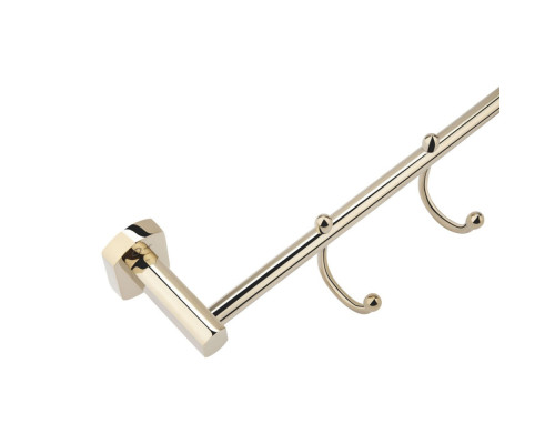 Тримач для рушника Qtap Liberty 3 гачка 365 мм QTLIBORO11543 Gold