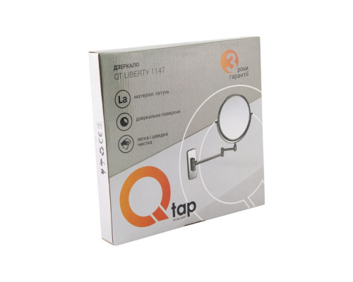 Косметичне дзеркало Qtap Liberty настінне D 200 мм QTLIBORO1147 Gold
