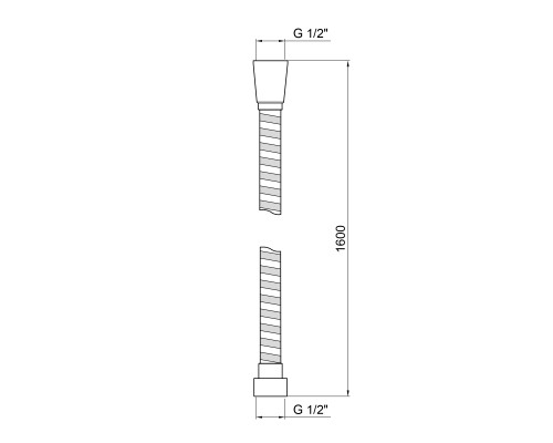 Шланг для ручного душу Qtap Hadice 1600 мм QT0052A Chrome