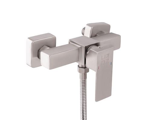 Змішувач для душу Lidz Kubis 010 (з душовим гарнітуром) (k35) LDKUB010NKS28535 Nickel