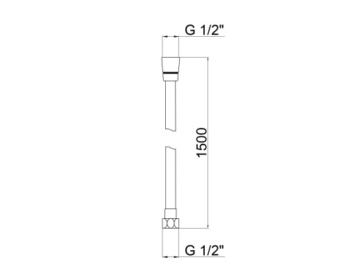 Шланг Lidz Niagara 30 1,5 м LDNIA30NKS28541 Nickel