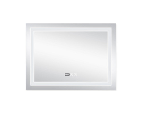 Дзеркало Qtap Mideya (DC-F904) 800х600 з LED-підсвічуванням Touch, з антизапотіванням, з годинником, димером, рег. яскравості QT2078F904W
