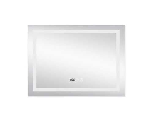 Дзеркало Qtap Mideya (DC-F904) 800х600 з LED-підсвічуванням Touch, з антизапотіванням, з годинником, димером, рег. яскравості QT2078F904W
