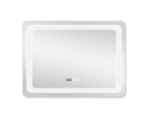 Дзеркало Qtap Mideya (DC-F908) 800х600 з LED-підсвічуванням Touch, з антизапотіванням, з годинником, димером, рег. яскравості QT2078F908W