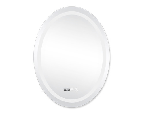Дзеркало Qtap Mideya (DC-F801) 600х800 з LED-підсвічуванням Touch, з антизапотіванням, з годинником, димером, рег. яскравості QT2078F801W