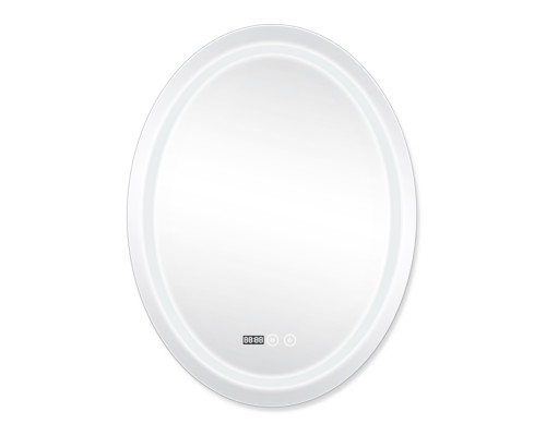 Дзеркало Qtap Mideya (DC-F801) 600х800 з LED-підсвічуванням Touch, з антизапотіванням, з годинником, димером, рег. яскравості QT2078F801W