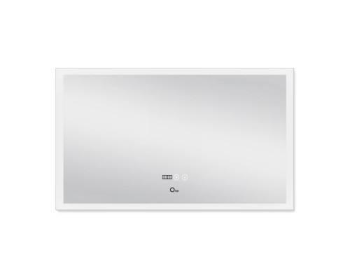 Дзеркало Qtap Mideya Classic 1000х600 з LED-підсвічуванням Touch, з антизапотіванням, з годинником, димером, рег. яскравості QT2078F615W