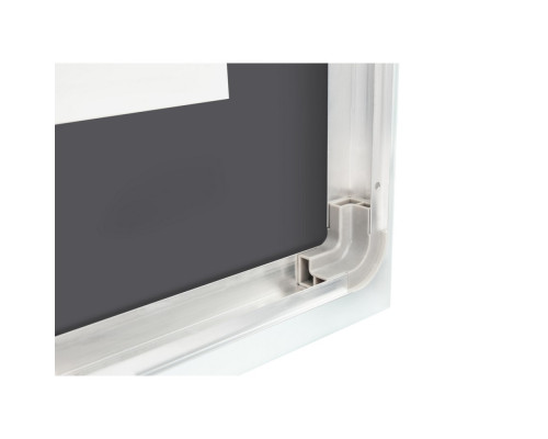 Дзеркало Qtap Mideya Classic 1000х600 з LED-підсвічуванням Touch, з антизапотіванням, з годинником, димером, рег. яскравості QT2078F615W