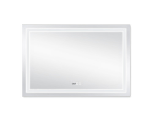 Дзеркало Qtap Mideya (DC-F613) 1200х800 з LED-підсвічуванням Touch, з антизапотіванням, з годинником, димером, рег. яскравості QT2078F613W