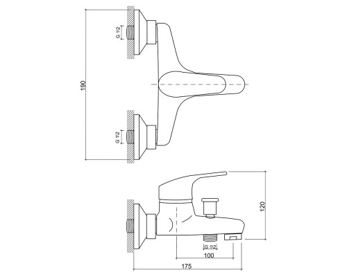Змішувач для ванни Brinex 36W 006