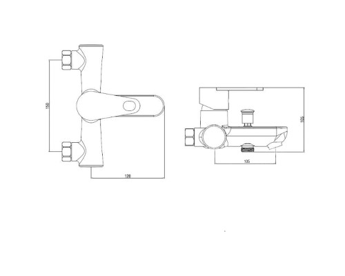 Змішувач для ванни Brinex 37W 006