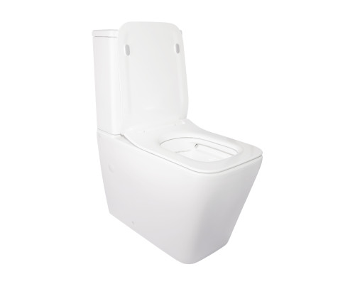 Унітаз-компакт Qtap Crow безобідковий з сідінням Soft-close QT05222170W