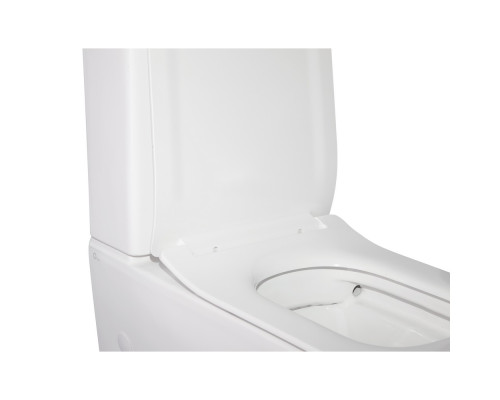 Унітаз-компакт Qtap Crow безобідковий з сідінням Soft-close QT05222170W
