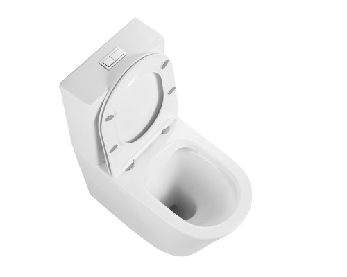 Унітаз-компакт Qtap Stork/Swan безобідковий з сідінням Soft-close QT15222178W