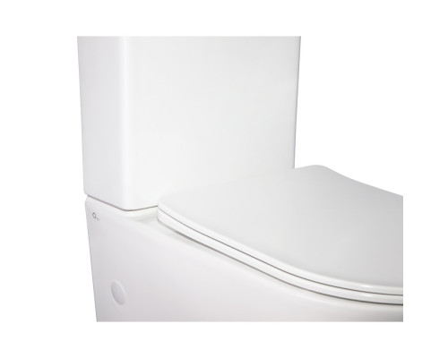 Унітаз-компакт Qtap Stork/Swan безобідковий з сідінням Soft-close QT15222178W