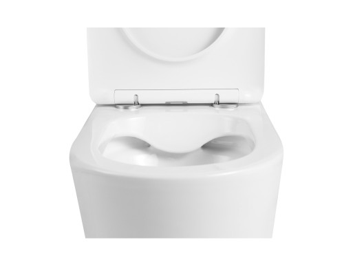 Унітаз-компакт Qtap Stork/Swan безобідковий з сідінням Soft-close QT15222178W