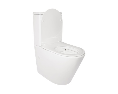 Унітаз-компакт Qtap Stork/Swan безобідковий з сідінням Soft-close QT15222179W