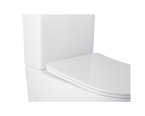 Унітаз-компакт Qtap Stork/Swan безобідковий з сідінням Soft-close QT15222179W