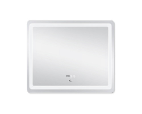 Дзеркало Qtap Mideya (DC-F910) 1000х800 з LED-підсвічуванням Touch, з антизапотіванням, з годинником, димером, рег. яскравості QT2078F910W