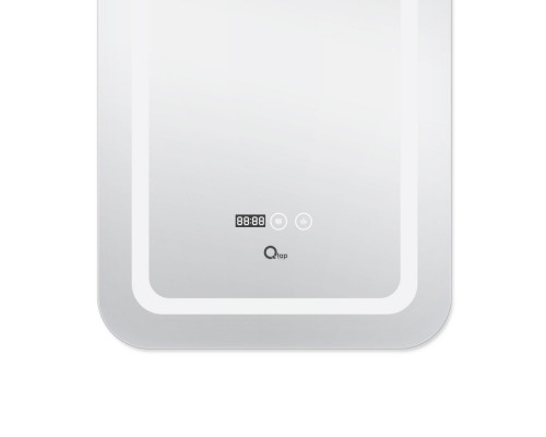 Дзеркало Qtap Mideya (DC-F911) 500х800 з LED-підсвічуванням Touch, з антизапотіванням, з годинником, димером, рег. яскравості QT2078F911W