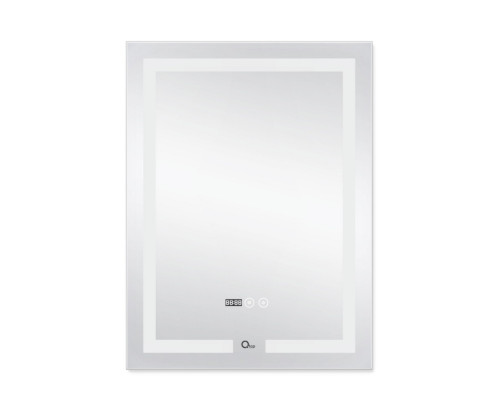 Дзеркало Qtap Mideya (DC-F936) 500х800 з LED-підсвічуванням Touch, з антизапотіванням, з годинником, димером, рег. яскравості QT2078F936W