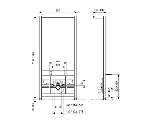 Інсталяція для біде Qtap Nest QT0155706B