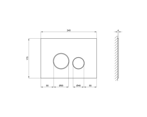 Панель змиву для унітаза Qtap Nest QT0111V1163GB
