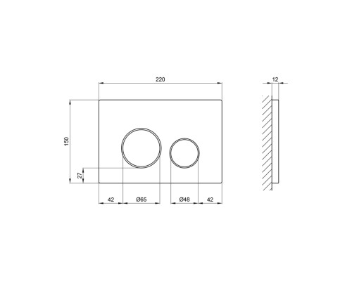 Панель змиву для унітаза Qtap Nest QT0111M11111SAT