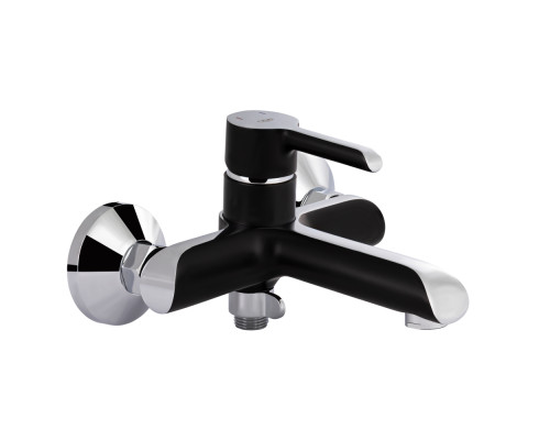 Змішувач для ванни Qtap Grand (з душовим гарнітуром) QTGRABCR006 Chrome/Black