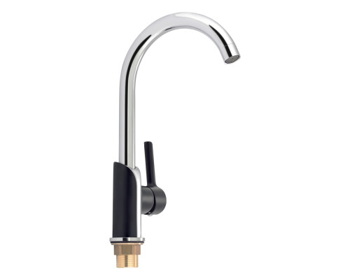 Змішувач для кухні Qtap Grand QTGRABCR007F Chrome/Black