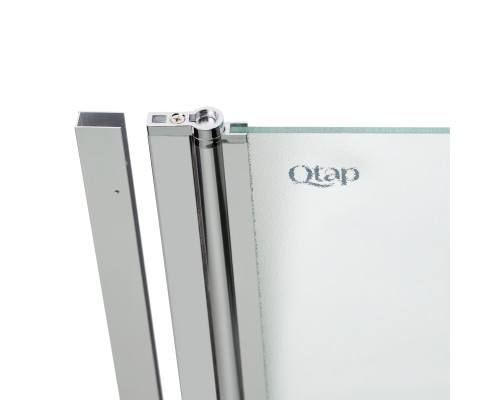 Штора на ванну Qtap Standard CRM407513APL скло Pear 6 мм, 75х130 см, ліва