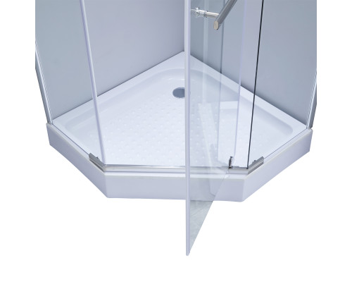 Душова кабіна Lidz Dozorca SC90x90.CRM.LOW.TR, скло прозоре 6 мм