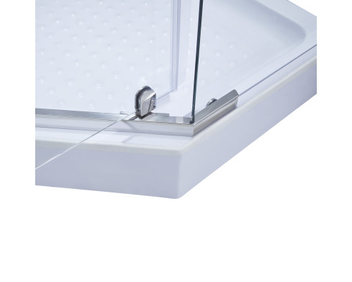 Душова кабіна Lidz Dozorca SC90x90.CRM.LOW.TR, скло прозоре 6 мм