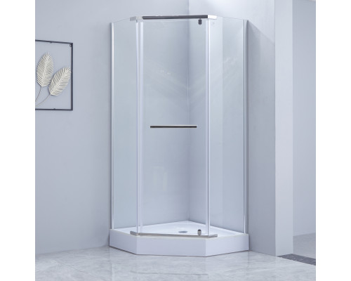 Душова кабіна Lidz Dozorca SC90x90.CRM.LOW.TR, скло прозоре 6 мм