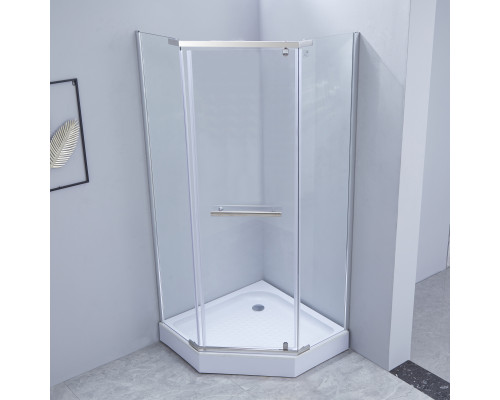 Душова кабіна Lidz Dozorca SC90x90.CRM.LOW.TR, скло прозоре 6 мм