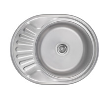 Кухонна мийка Lidz 5745 0,8 мм Satin (LIDZ5745SAT08)