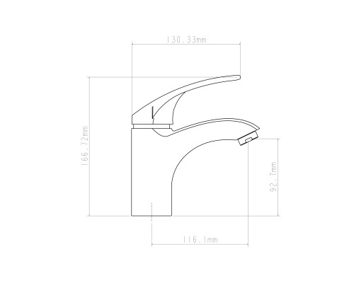 Змішувач для раковини Lidz Mars 001F (k40) LDMAR001CRM34871 Chrome