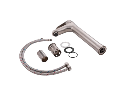 Змішувач для раковини Lidz Vida 001FH високий (k35) LDVID001FHNKS34955 Nickel